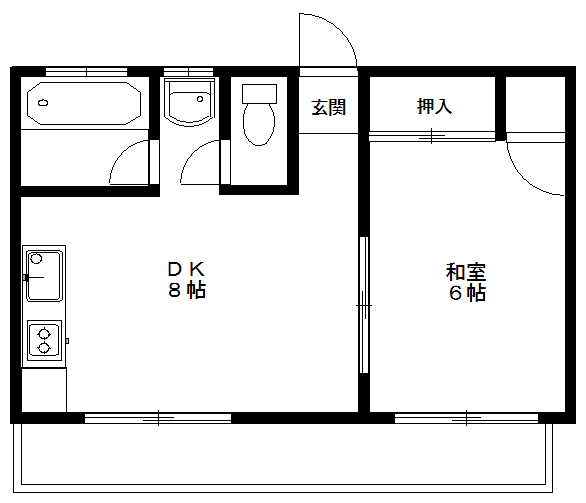 ハウス小林No.6 2F（入居中）の間取り図